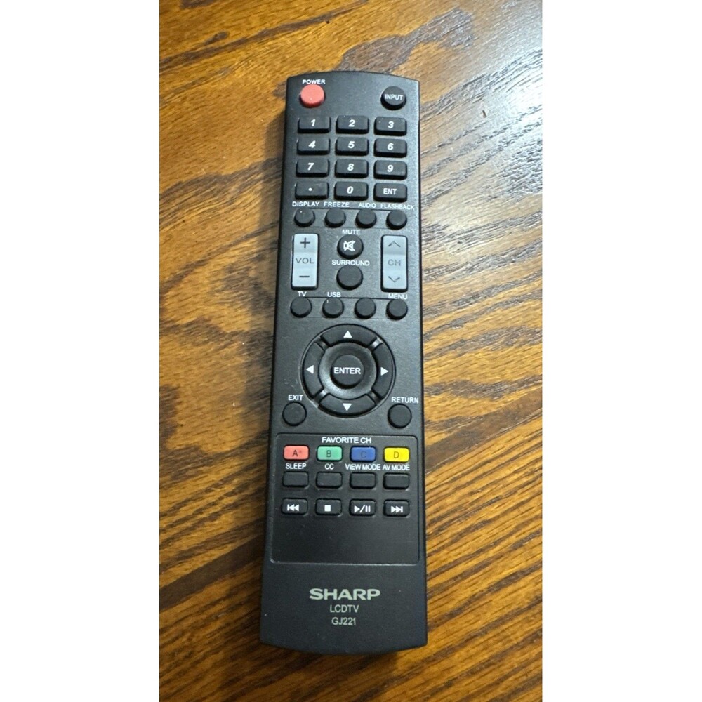 Sharp OEM LCDTV GJ221-C TV Remote Control Replacement Black